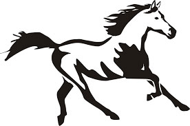 black-animated-horse